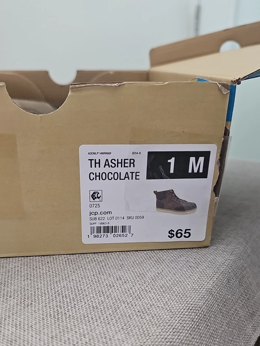 Thereabouts Little & Big Kids Boy Asher Flat Heel Lace Up Boot. Size 1